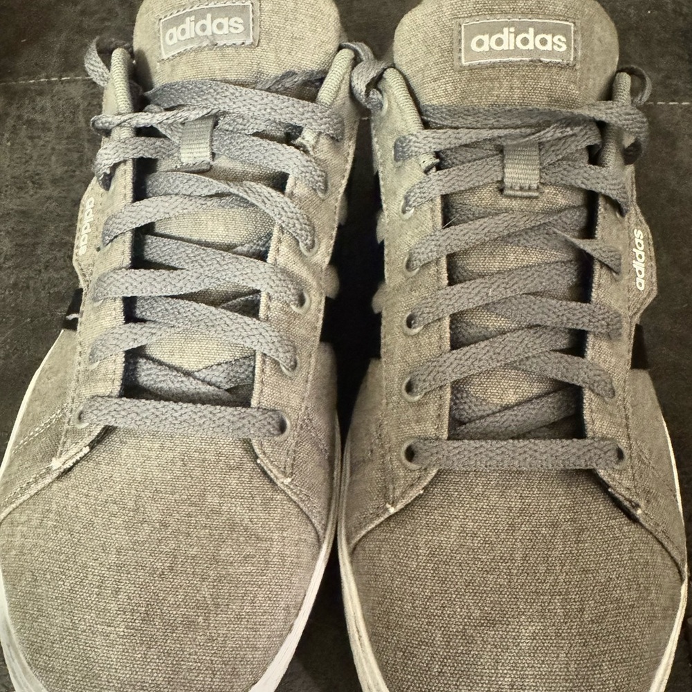 Adidas Gray Sneakers Casual Low-Top Design